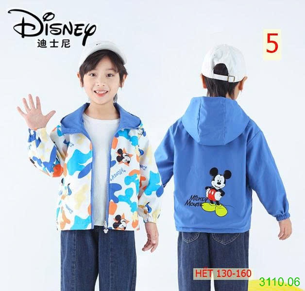 25HA3110.06 - ÁO KHOÁC GIÓ 2 MẶT DISNEY CHO BÉ YÊU