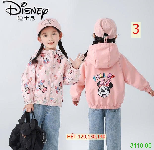 25HA3110.06 - ÁO KHOÁC GIÓ 2 MẶT DISNEY CHO BÉ YÊU