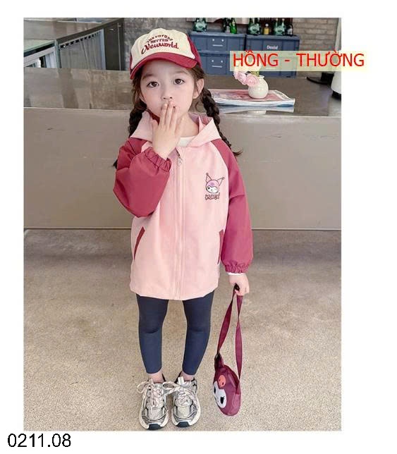 25HA0211.08 - KHOÁC GIÓ HOẠT HÌNH BÉ GÁI