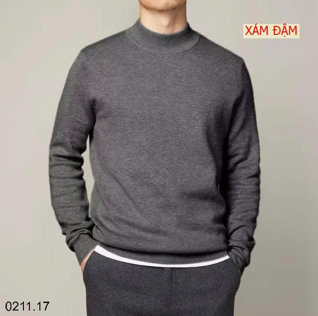 25HA0211.17 - ÁO LEN GIỮ NHIỆT CỔ LỌ NAM