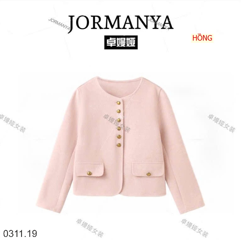 25HA0311.19 - ÁO KHOÁC DẠ JORMANYA