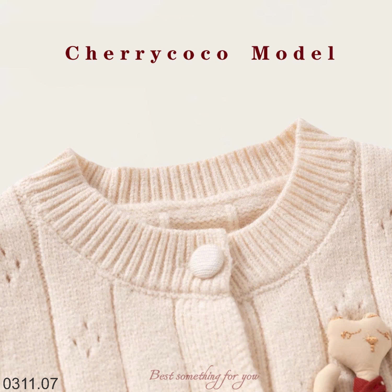 25HA0311.07 - SET VÁY XẾP TẦNG KÈM CARDIGAN CHERRY COCO