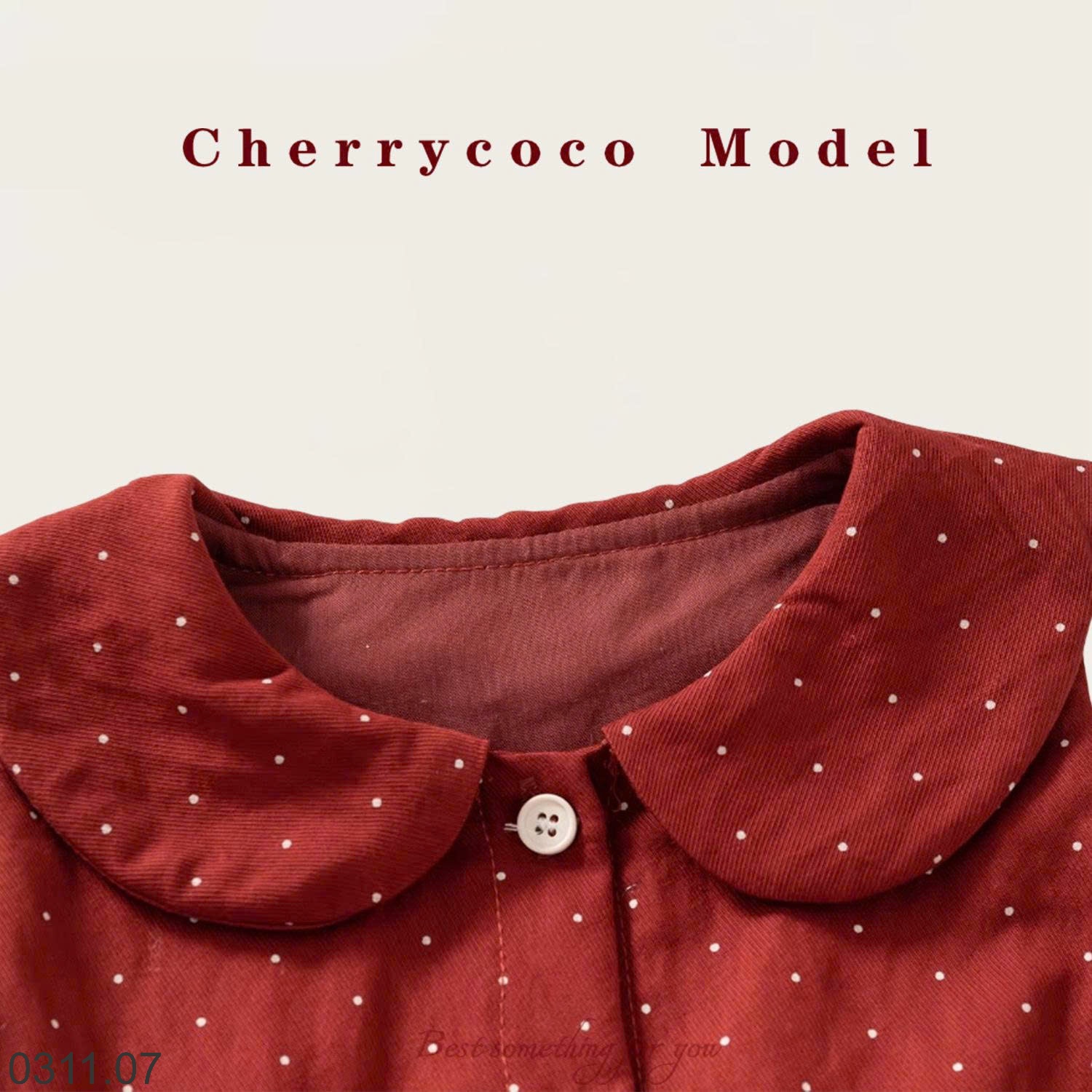 25HA0311.07 - SET VÁY XẾP TẦNG KÈM CARDIGAN CHERRY COCO