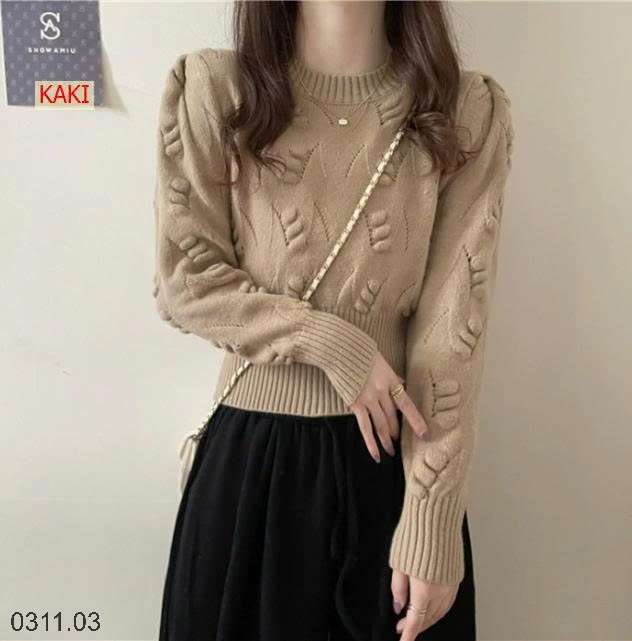 25HA0311.03 - ÁO LEN ÔM EO KIỂU THU ĐÔNG