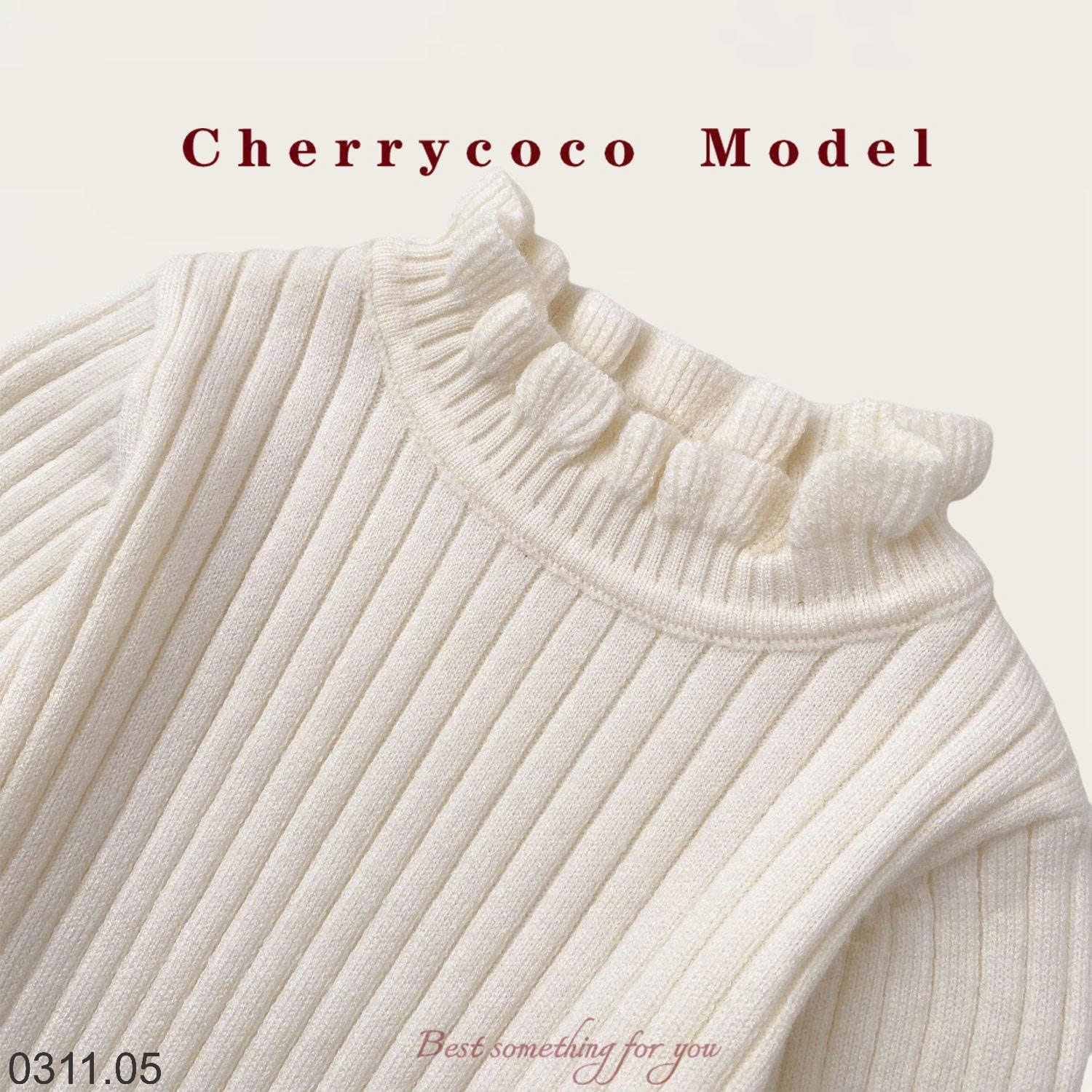 25HA0311.05 - ÁO LEN CAO CỔ CHERRY COCO QUẢNG CHÂU CAO CẤP BÉ GÁI