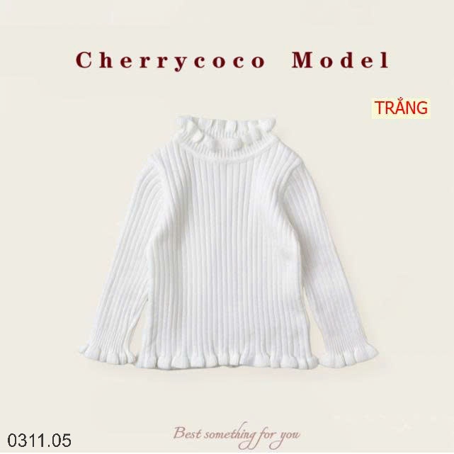 25HA0311.05 - ÁO LEN CAO CỔ CHERRY COCO QUẢNG CHÂU CAO CẤP BÉ GÁI