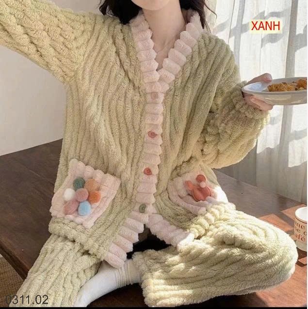 25HA0311.02 - BỘ NGỦ LÔNG CARDIGAN