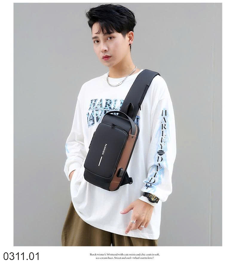 25HA0311.01 - TÚI NAM ĐEO NGỰC FASHION CHỐNG TRỘM