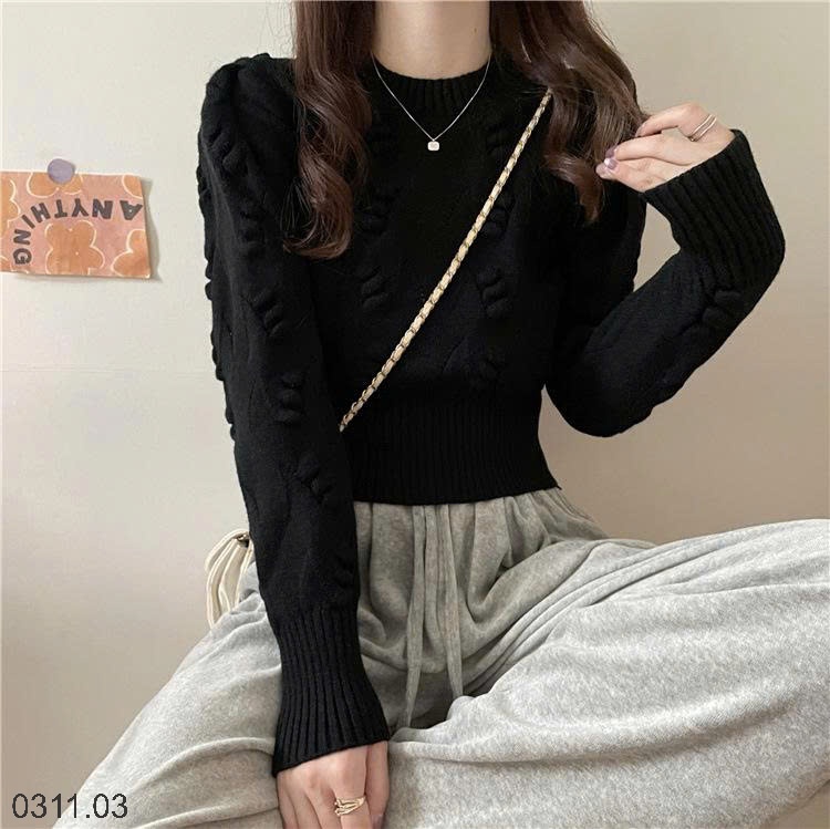 25HA0311.03 - ÁO LEN ÔM EO KIỂU THU ĐÔNG