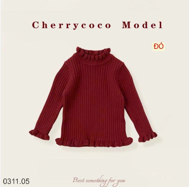 25HA0311.05 - ÁO LEN CAO CỔ CHERRY COCO QUẢNG CHÂU CAO CẤP BÉ GÁI