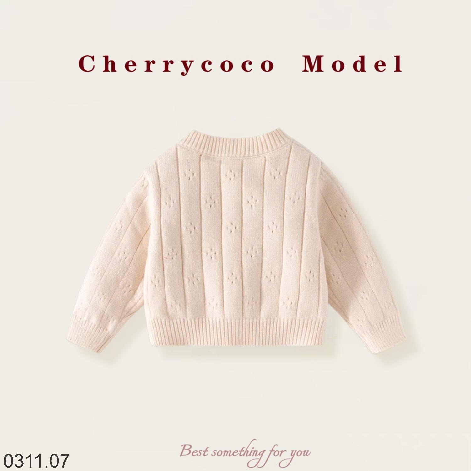 25HA0311.07 - SET VÁY XẾP TẦNG KÈM CARDIGAN CHERRY COCO