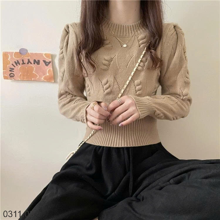 25HA0311.03 - ÁO LEN ÔM EO KIỂU THU ĐÔNG