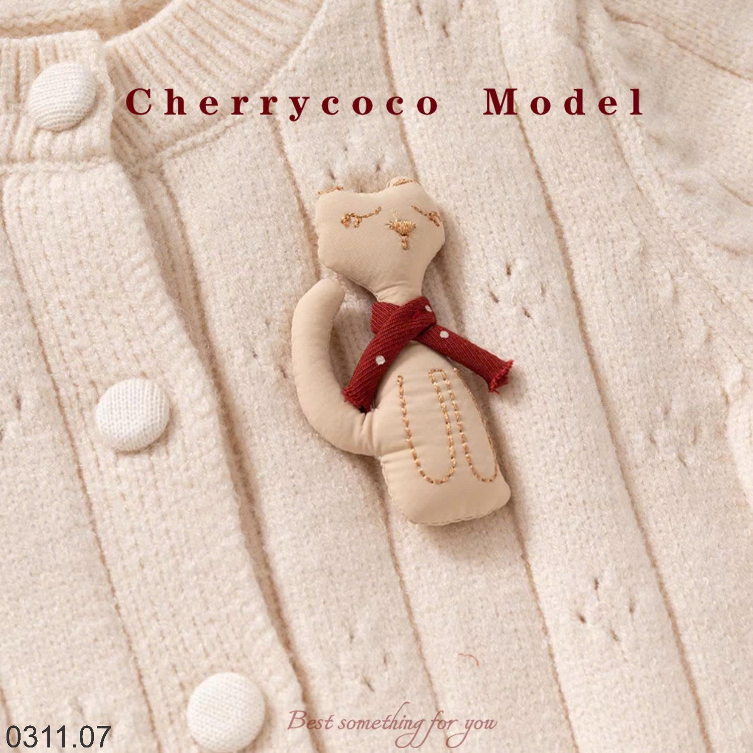 25HA0311.07 - SET VÁY XẾP TẦNG KÈM CARDIGAN CHERRY COCO