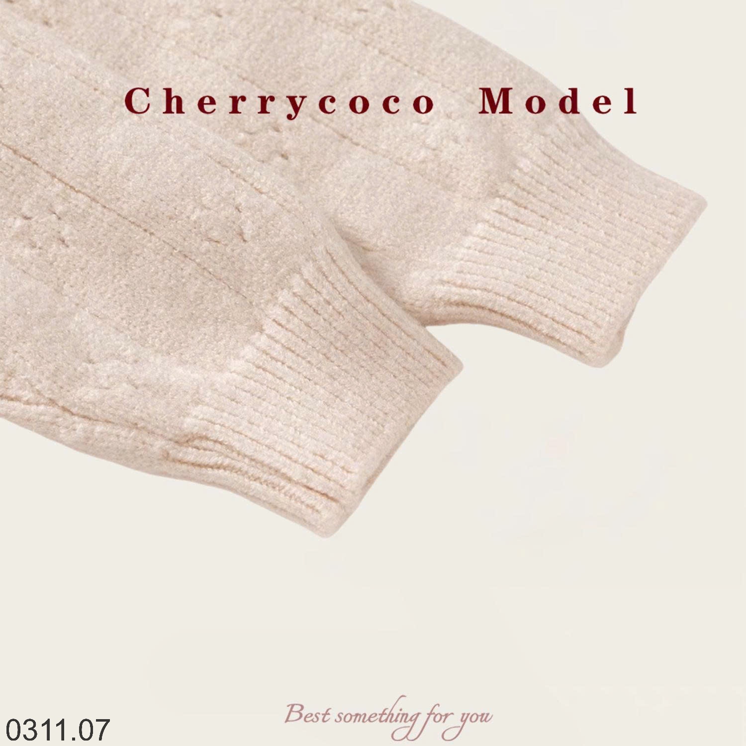 25HA0311.07 - SET VÁY XẾP TẦNG KÈM CARDIGAN CHERRY COCO
