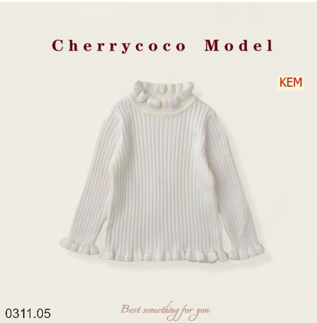 25HA0311.05 - ÁO LEN CAO CỔ CHERRY COCO QUẢNG CHÂU CAO CẤP BÉ GÁI