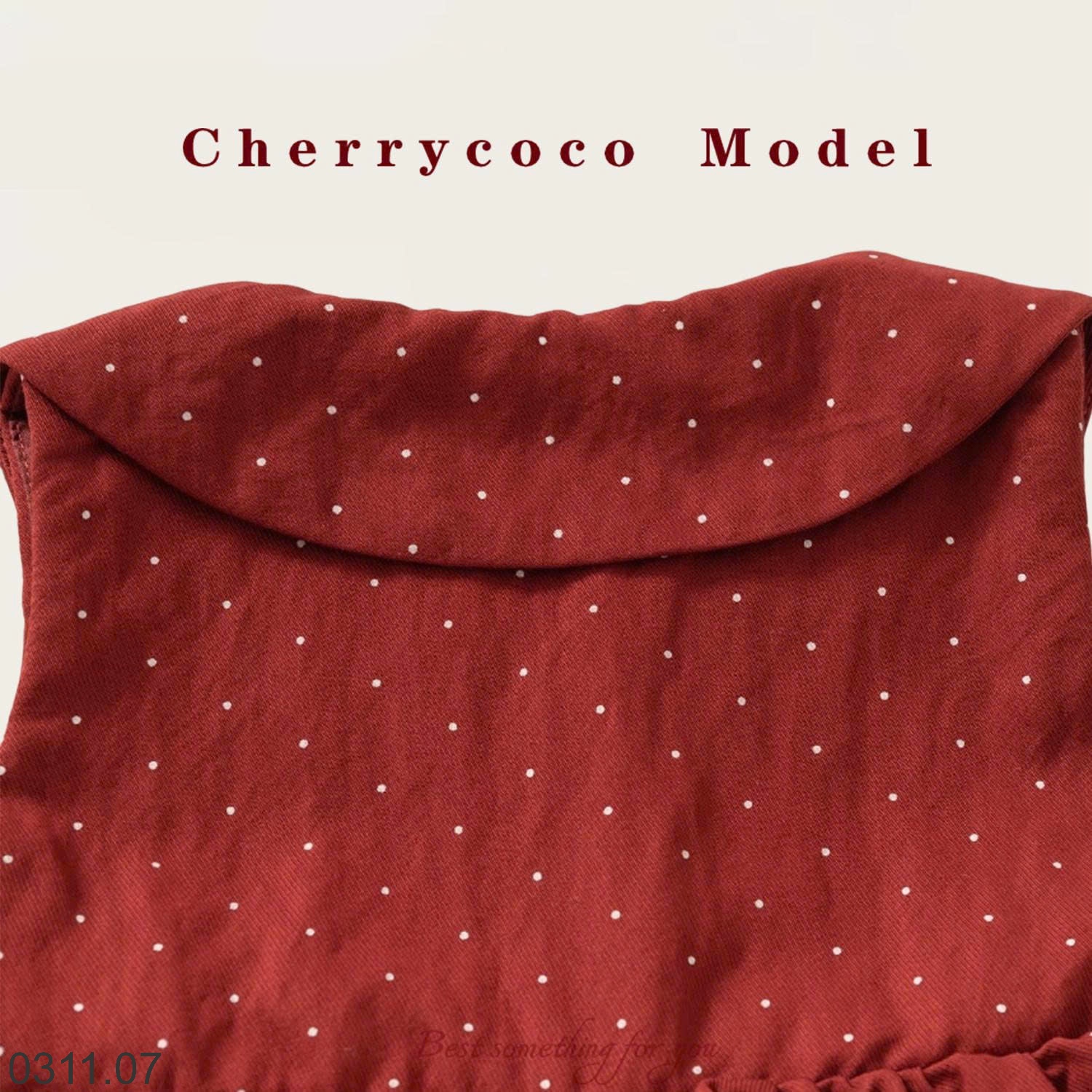 25HA0311.07 - SET VÁY XẾP TẦNG KÈM CARDIGAN CHERRY COCO