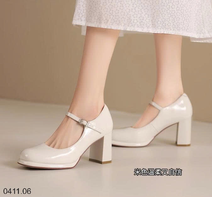 25HA0411.06 - GIÀY MARRY JANE ĐẾ TRỤ DUSTO