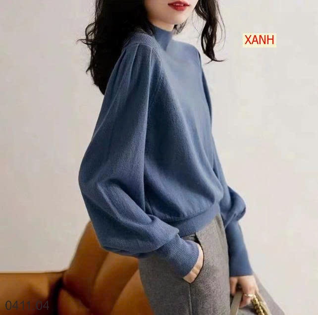 25HA0411.04 - ÁO LEN DỆT KIM TAY PHỒNG