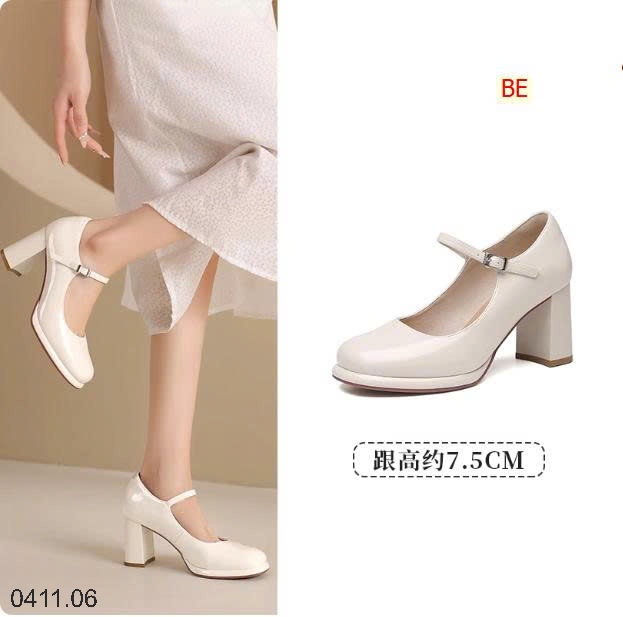 25HA0411.06 - GIÀY MARRY JANE ĐẾ TRỤ DUSTO