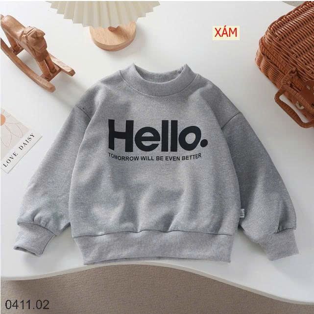 25HA0411.02 - ÁO NỈ HELLO CHO BÉ