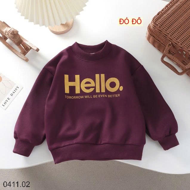 25HA0411.02 - ÁO NỈ HELLO CHO BÉ