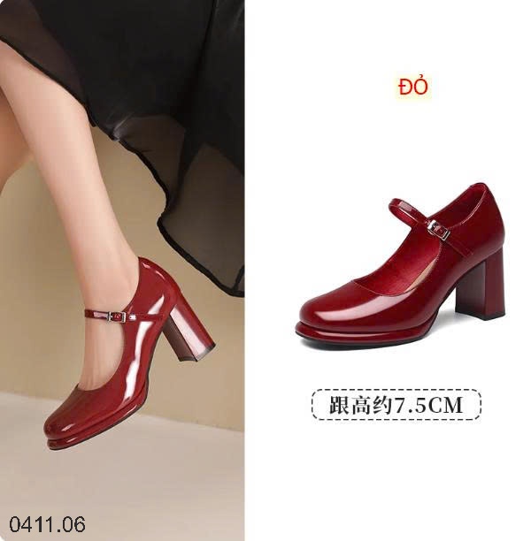 25HA0411.06 - GIÀY MARRY JANE ĐẾ TRỤ DUSTO
