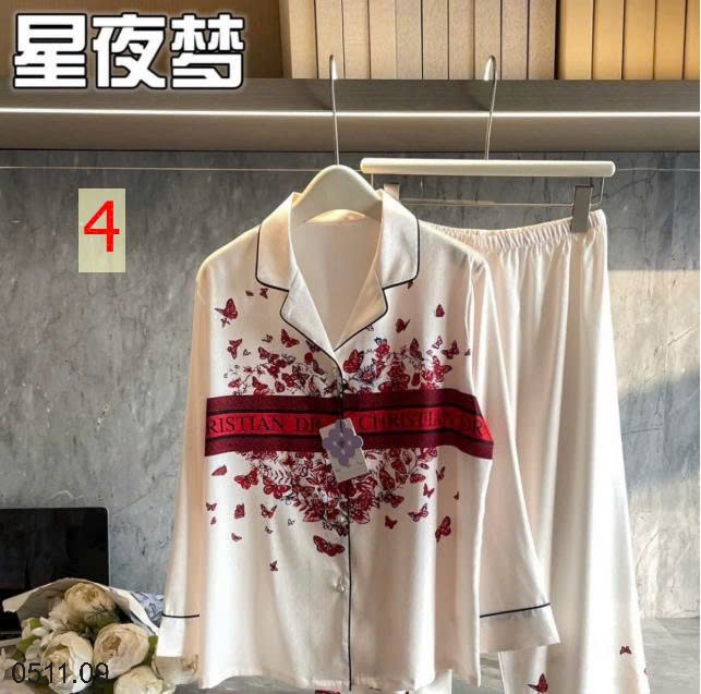 25HA0511.09 - BỘ PIJAMA LỤA XƯỚC SATIN MAD NONO
