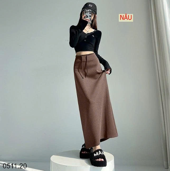 25HA0511.20 - CHÂN VÁY THỂ THAO DÁNG DÀI