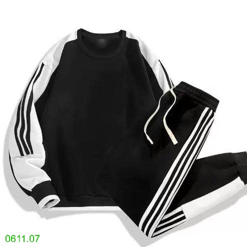 25HA0611.07 - BỘ NỈ THỂ THAO NAM CỔ TRÒN