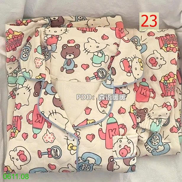25HA0611.08 - BỘ PIZAMA DÀY DẶN THU ĐÔNG CHO NỮ