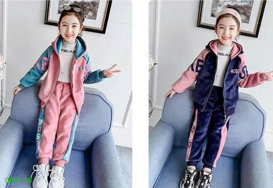 25HA0611.18 - BỘ NHUNG LÓT LÔNG ẤM BÉ GÁI