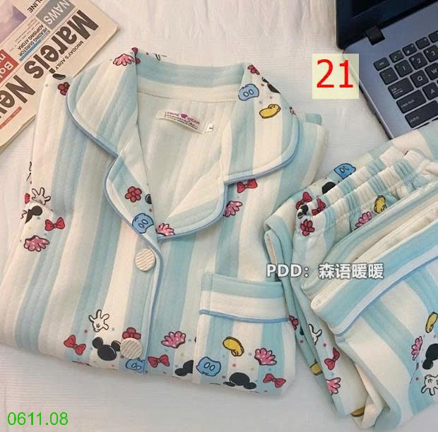 25HA0611.08 - BỘ PIZAMA DÀY DẶN THU ĐÔNG CHO NỮ