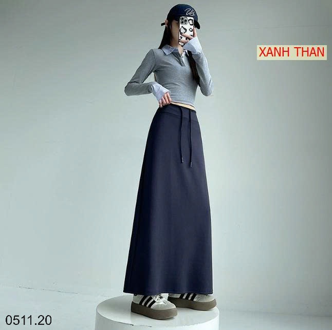 25HA0511.20 - CHÂN VÁY THỂ THAO DÁNG DÀI