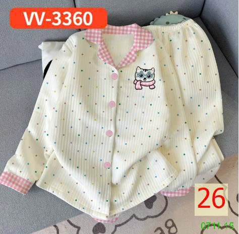 25HA0711.15 - BỘ PIZAMA NHIỀU LỚP ẤM ÁP CHO NỮ