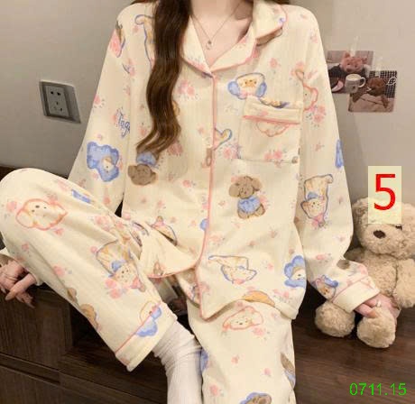 25HA0711.15 - BỘ PIZAMA NHIỀU LỚP ẤM ÁP CHO NỮ