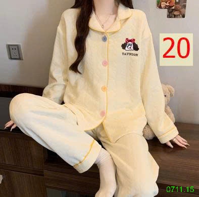 25HA0711.15 - BỘ PIZAMA NHIỀU LỚP ẤM ÁP CHO NỮ