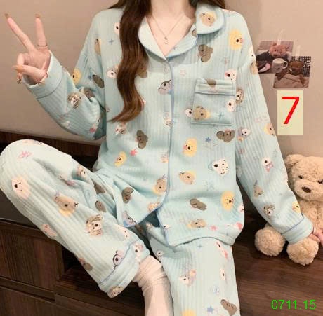 25HA0711.15 - BỘ PIZAMA NHIỀU LỚP ẤM ÁP CHO NỮ