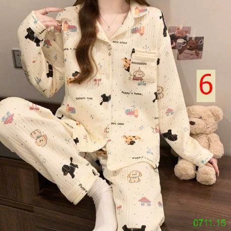 25HA0711.15 - BỘ PIZAMA NHIỀU LỚP ẤM ÁP CHO NỮ