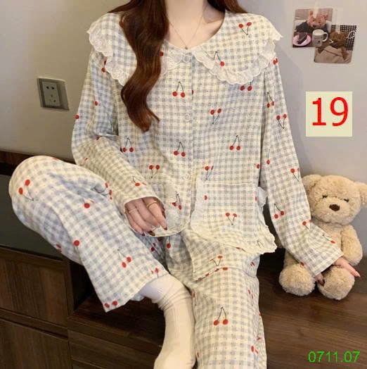 25HA0711.07 - BỘ DÀI MẶC NHÀ VIỀN BÈO TIỂU THƯ