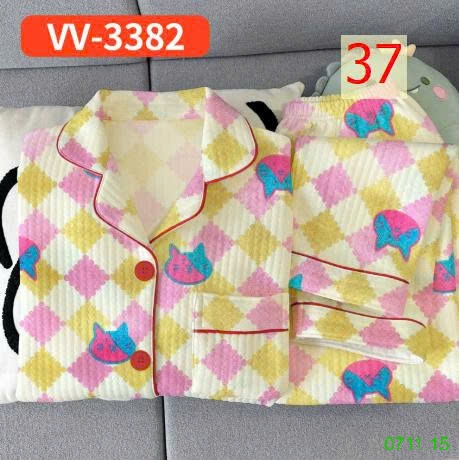 25HA0711.15 - BỘ PIZAMA NHIỀU LỚP ẤM ÁP CHO NỮ