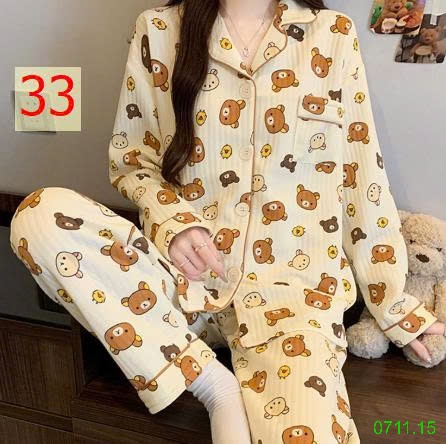 25HA0711.15 - BỘ PIZAMA NHIỀU LỚP ẤM ÁP CHO NỮ