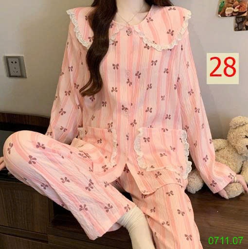 25HA0711.07 - BỘ DÀI MẶC NHÀ VIỀN BÈO TIỂU THƯ