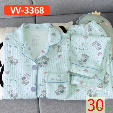 25HA0711.15 - BỘ PIZAMA NHIỀU LỚP ẤM ÁP CHO NỮ