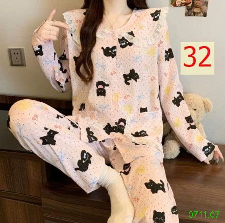 25HA0711.07 - BỘ DÀI MẶC NHÀ VIỀN BÈO TIỂU THƯ