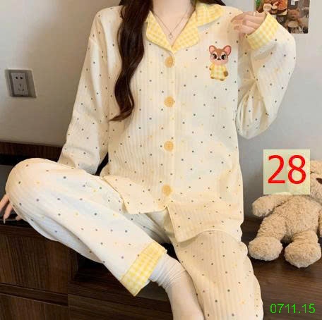 25HA0711.15 - BỘ PIZAMA NHIỀU LỚP ẤM ÁP CHO NỮ