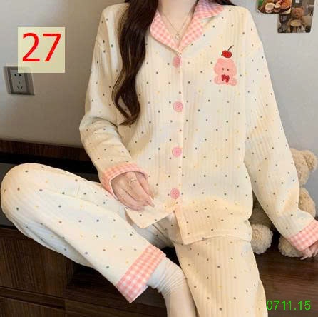 25HA0711.15 - BỘ PIZAMA NHIỀU LỚP ẤM ÁP CHO NỮ