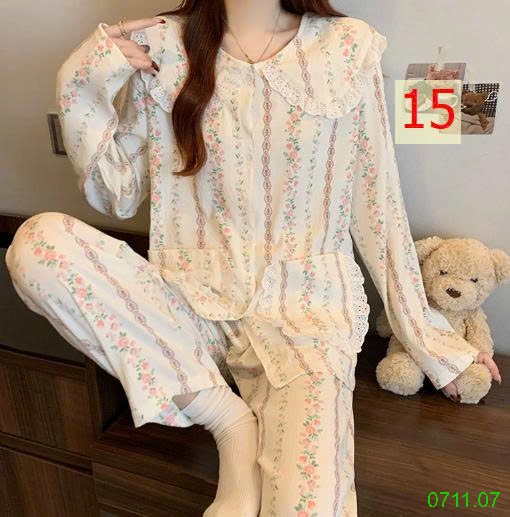 25HA0711.07 - BỘ DÀI MẶC NHÀ VIỀN BÈO TIỂU THƯ