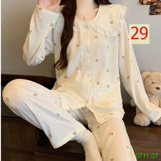 25HA0711.07 - BỘ DÀI MẶC NHÀ VIỀN BÈO TIỂU THƯ