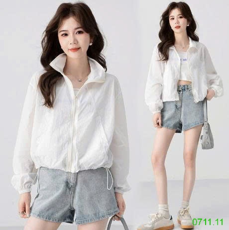 25HA0711.11 - ÁO KHOÁC CHỐNG NẮNG CHỐNG GIÓ MỎNG DÁNG NGẮN
