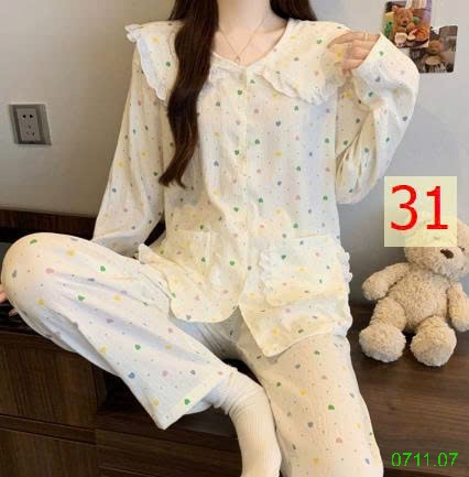 25HA0711.07 - BỘ DÀI MẶC NHÀ VIỀN BÈO TIỂU THƯ